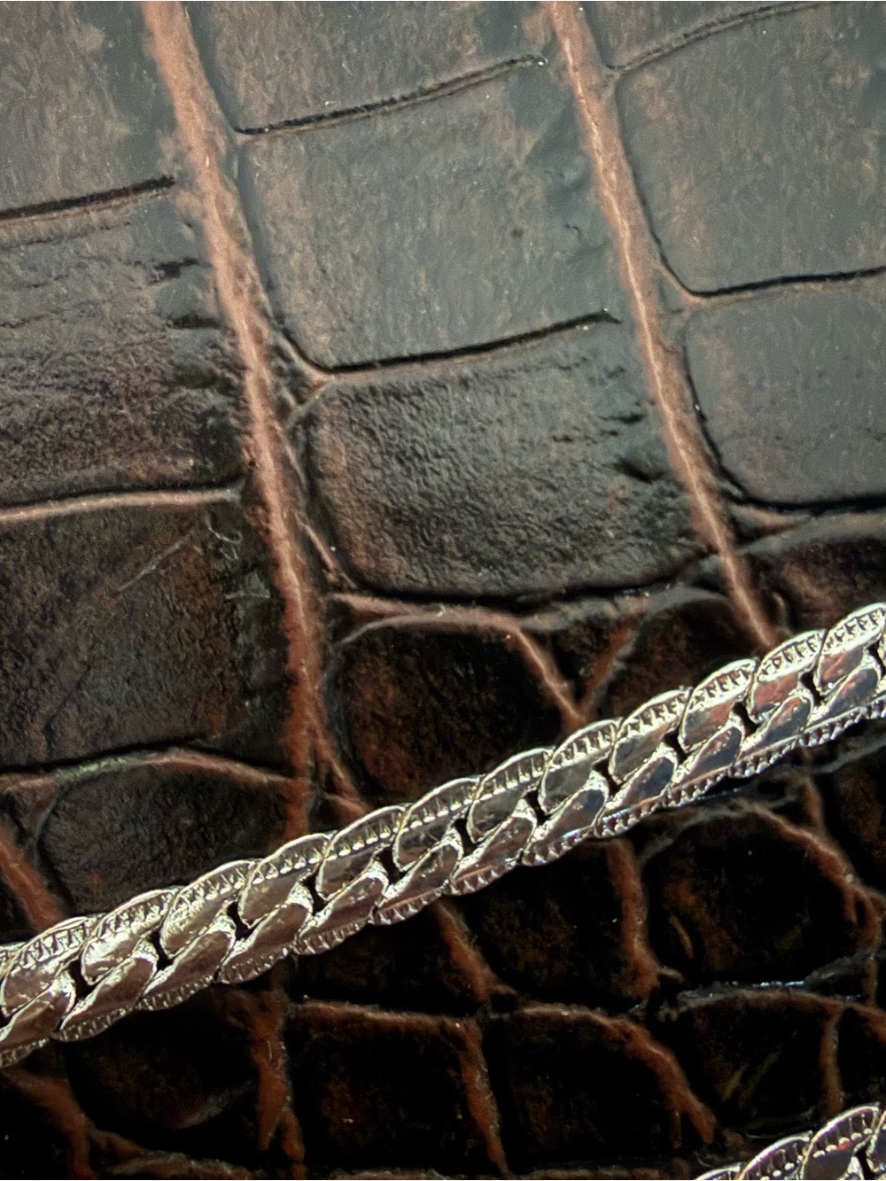 Brand NEW Silver Textured Rope Chain Necklace - Picture 4 of 4